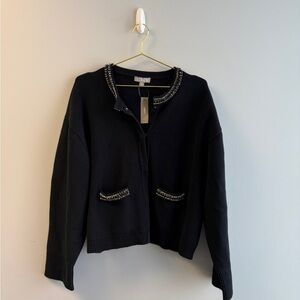 Jcrew Cardigan with Beaded Trim